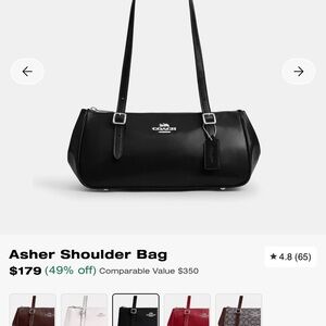 Coach Black Leather Shoulder Bag